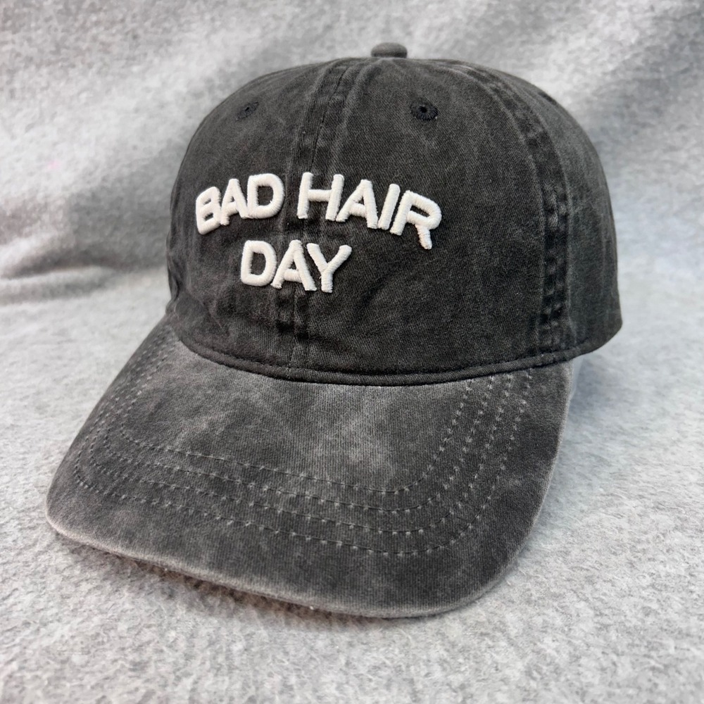 Bad Hair Day Unisex Gray Infinity Her Baseball Cap Washed Cotton Hat OSFM